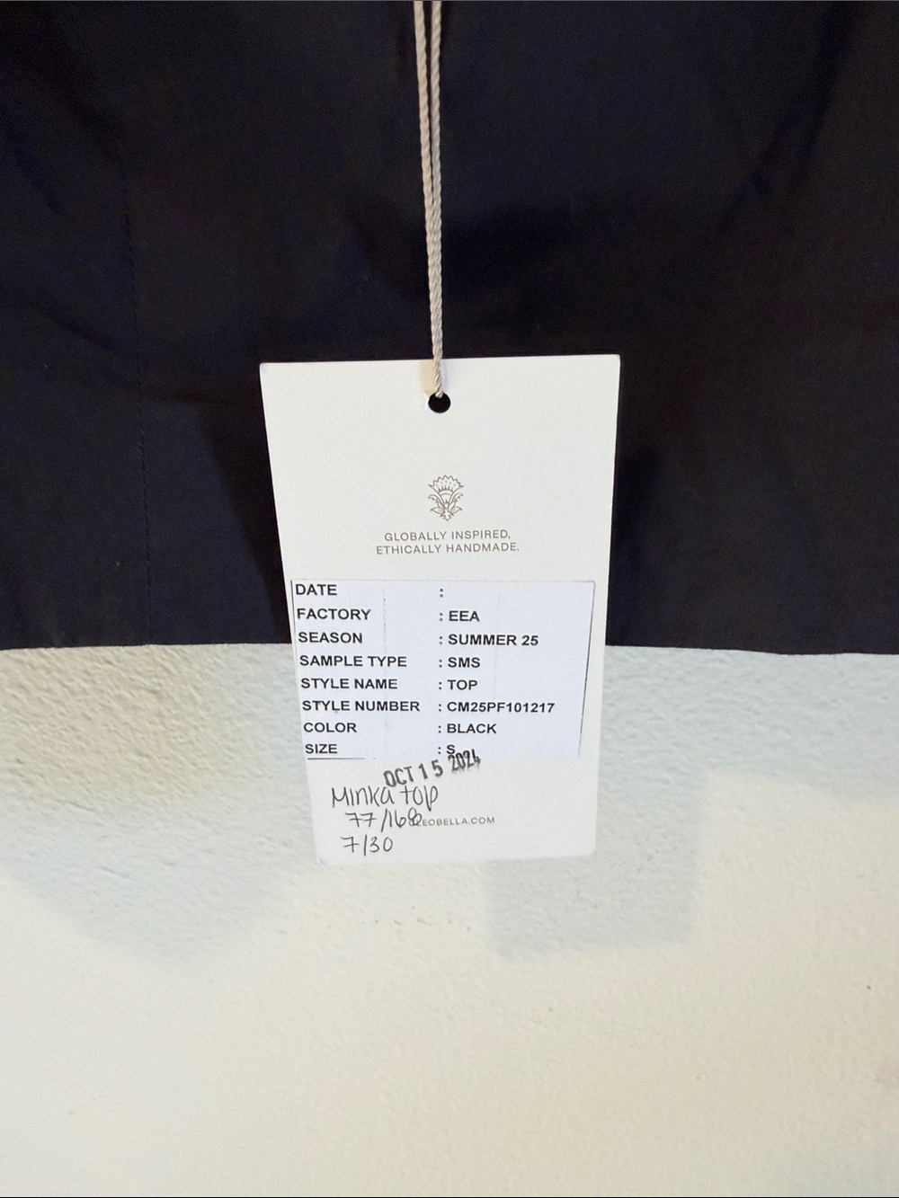 Cleobella Black Puff Sleeve Embroidered Crop Top - Picture 5 of 10